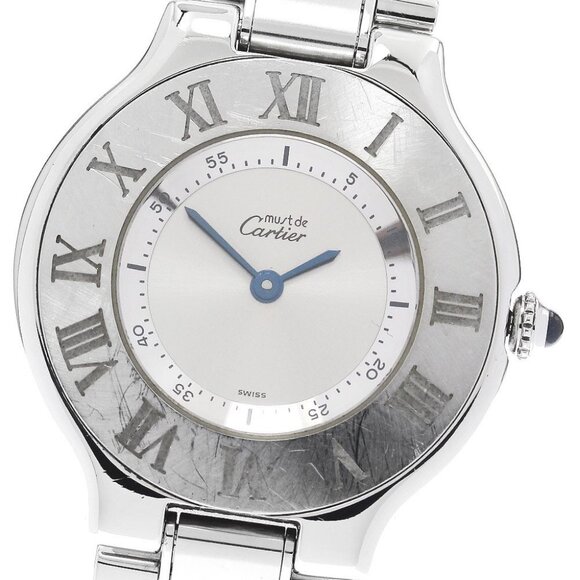 CARTIER Must21LM W10110T2 Silver Dial Quartz Boy's Watch_894737 - Picture 1 of 7